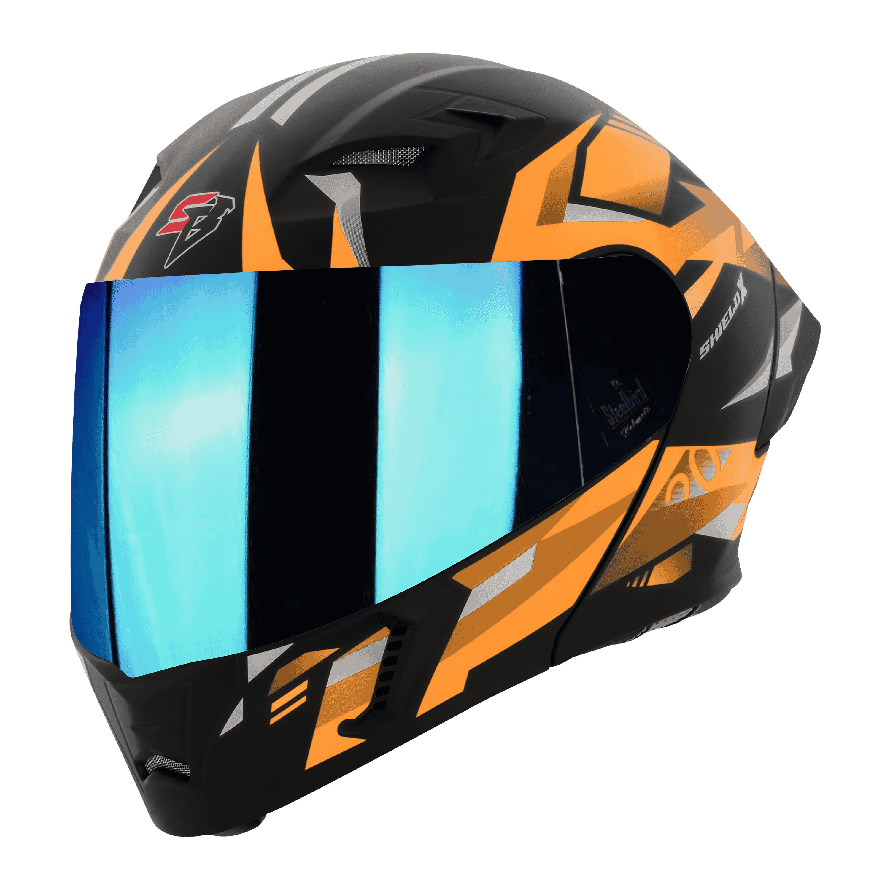 SBA-20 SHIELD X GLOSSY BLACK WITH ORANGE